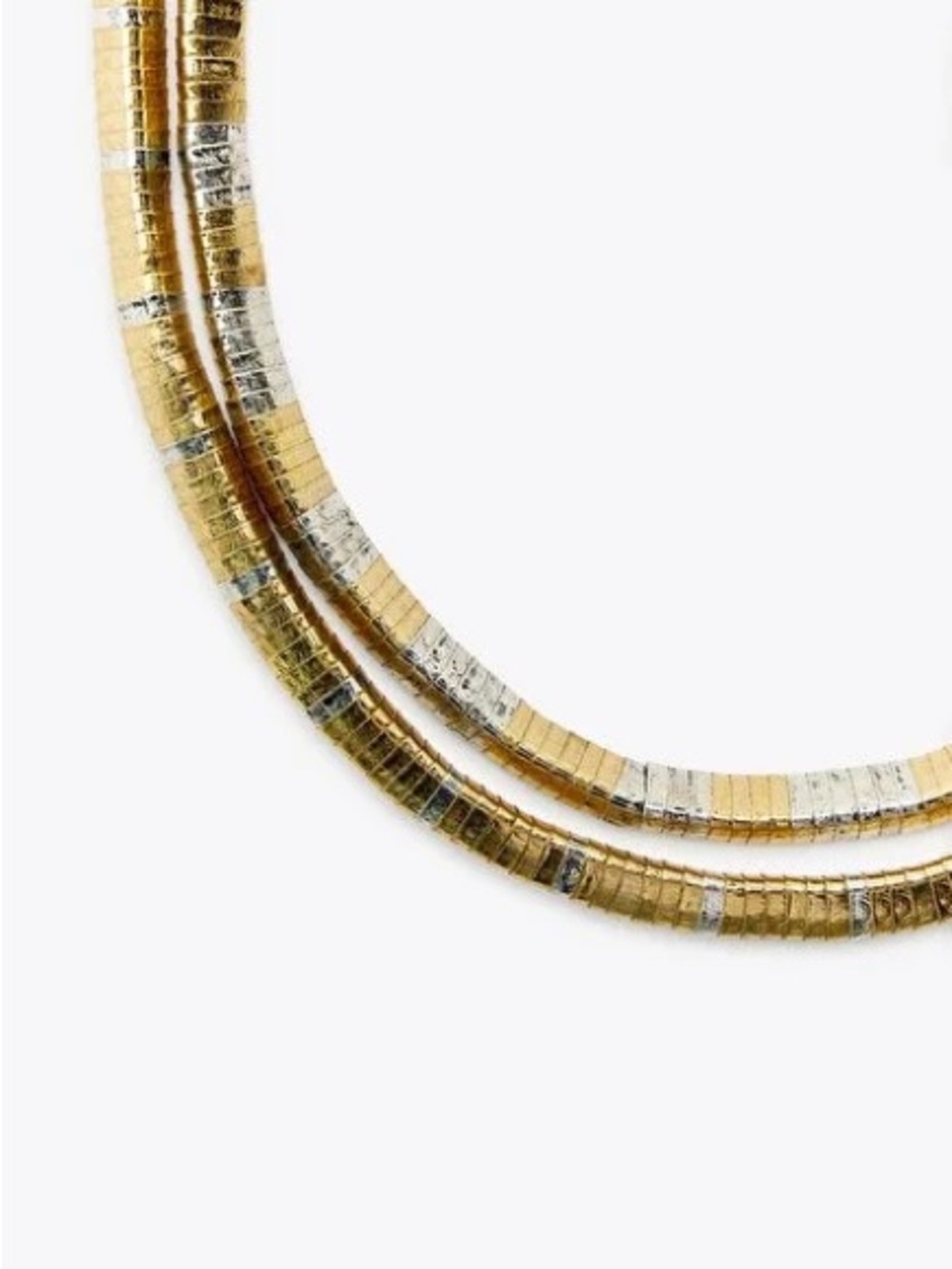 Zara Set of 2 Combined Metal Piece Necklaces in Gold and Silver Tone - Picture 6 of 6